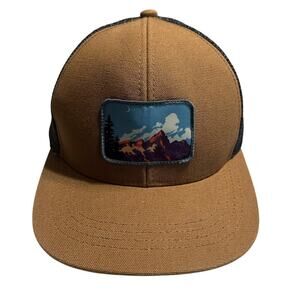 Ambler Venture Trucker Hat One-Size Adjustable Brown Mountain Snap Back NWOT